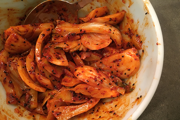 Crunchy gochujang fennel