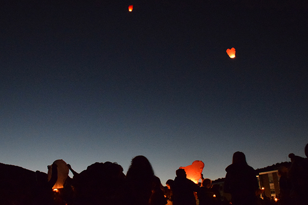 Lanterns released in memory of the five teens killed in the wrong-way driving crash