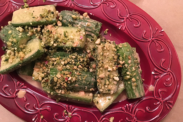 Thai cucumber peanut salad