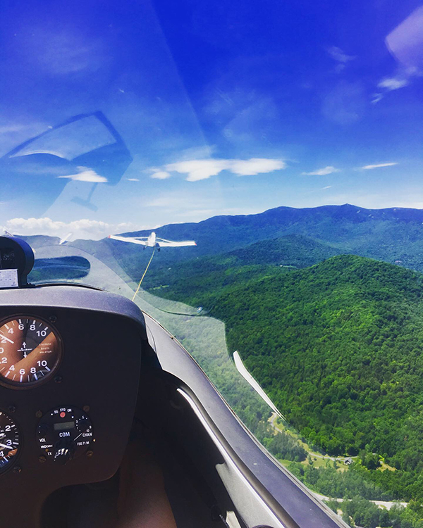 A bird’s-eye view of the Mad River Valley during a glider ride with Sugarbush Soaring.