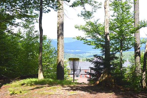 The spectacular view from the 18th hole. Photo: Katie Martin