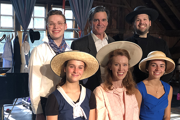 Front row, left to right: Emma Greenwood, Elisa Van Duyne and Zoe Blackman. Back row: Billy Ray Poli, Peter Boynton and Matthew Skelly.