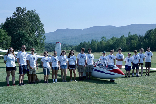 Twelve campers each received a 20-minute glider lesson and logbook endorsement as part of their weeklong camp.