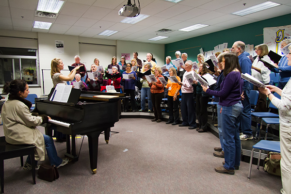 Mad River Chorale rehearsing in 2016.