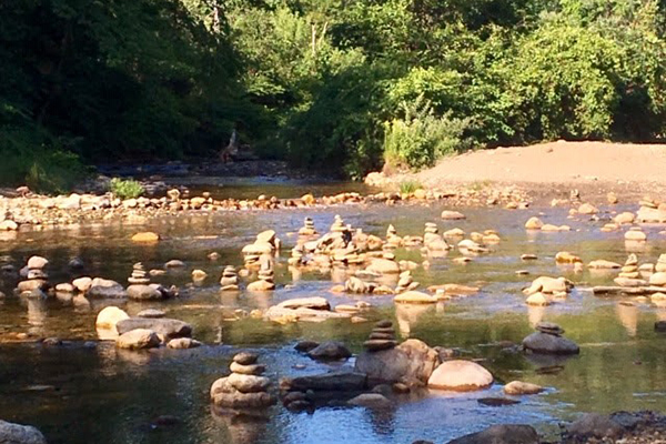 Photo: Mike Ware. Lowest and slowest Mad River (of the season) above Warren Falls.