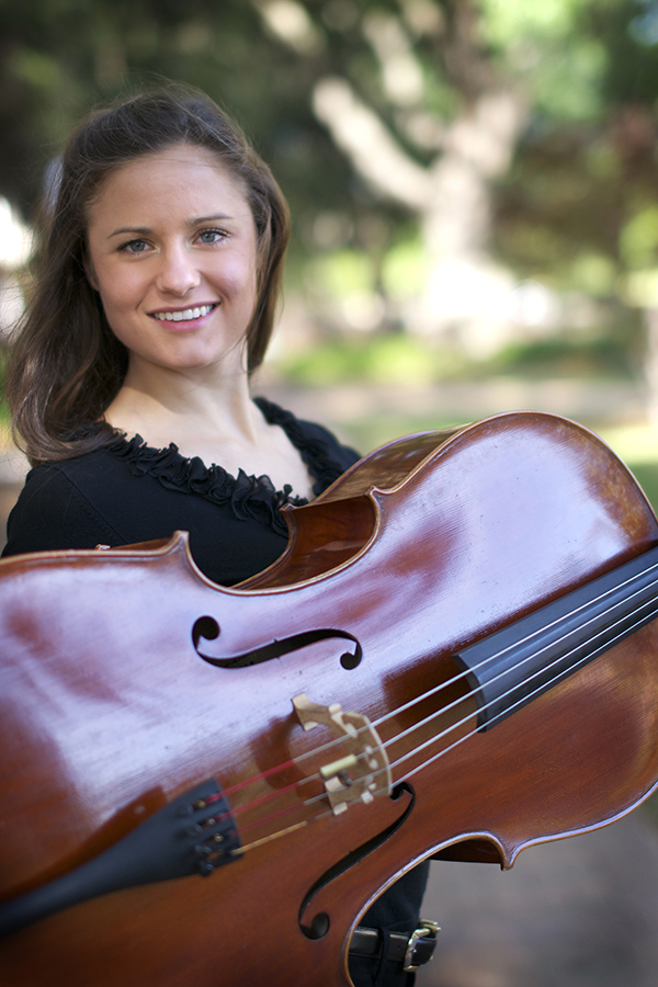 Cellist Miranda Henne, along with Lauren Cawley and Ellie Miller on violins, will play a Beethoven concert on August 11 and 12.