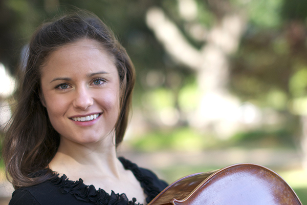 Cellist Miranda Henne, along with Lauren Cawley and Ellie Miller on violins, will play a Beethoven concert on August 11 and 12.