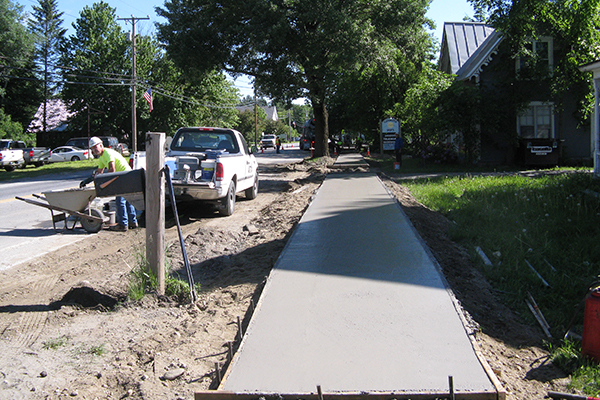 File photo: Jeff Knight, past Waitsfield sidewalk construction