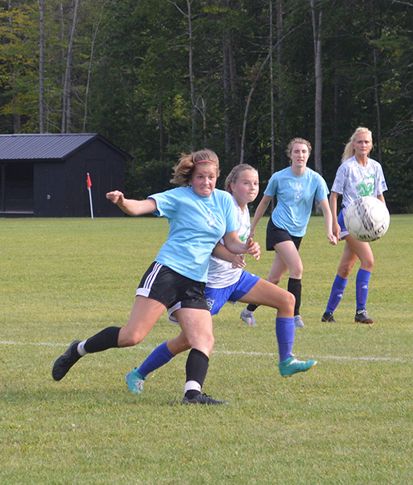 Varsity girls’ soccer hosted their last preseason scrimmage against Colchester High School on Tuesday, August 27.