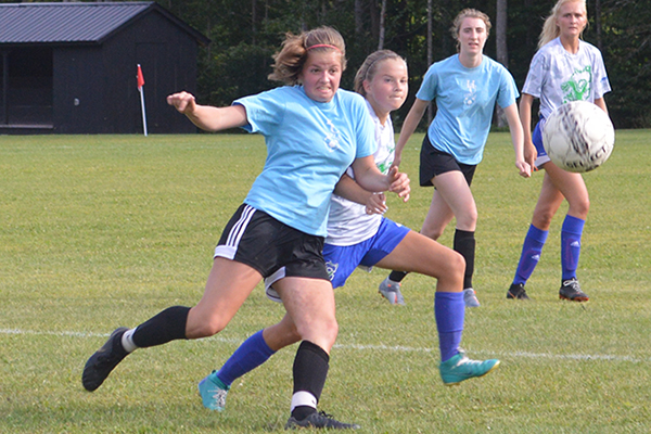 Varsity girls’ soccer hosted their last preseason scrimmage against Colchester High School on Tuesday, August 27