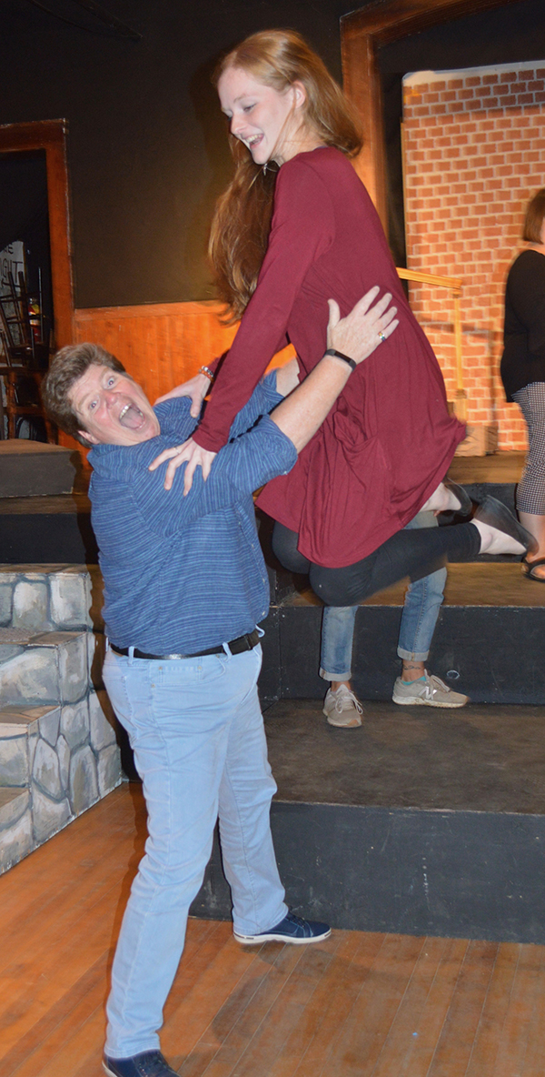 Susan Loynd and Maddie Commo rehearsing a dance number from “Oliver!” Showtimes are October 4 through 20, Friday and Saturday at 7:30 p.m., Sunday at 2 p.m. at the Valley Players Theater.