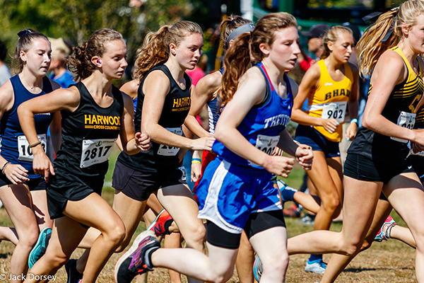 Photo: Jack Dorsey. Harwood girls had a strong showing at the New England Small School Championship in Manchester on September 21.