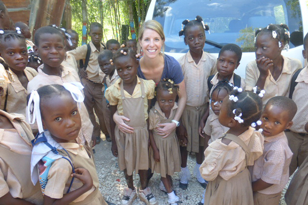 Jen with Trianon girls