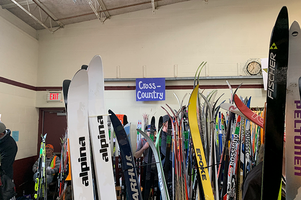 Photo: Hadley Laskowski. The 40th annual Ski and Skate Sale  took place last weekend at Waitsfield Elementary School.