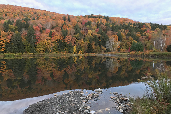 Photo: PAC. Sugarbush hopes to create a second snowmaking pond. The resort’s existing snowmaking pond (shown above) is on the Mad River near the Kingsbury Farm.