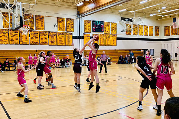 The lady Highlanders lost a close game to Lyndon 40-42 on January 22 but came back to defeat Middlebury 53-20 on January 27. Photo: Hadley Laskowski.