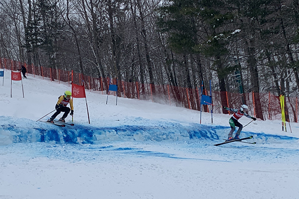 Harwood’s Laili Iskandarova competes on the slalom course at Mad River Glen on February 10.
