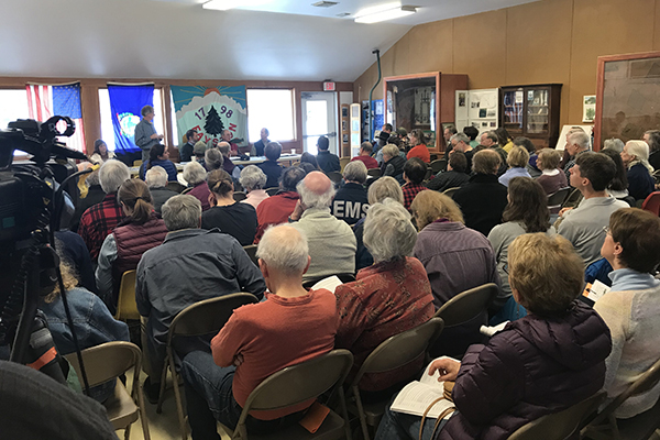 Full house in Fayston, Vermont for Town Meeting Day.