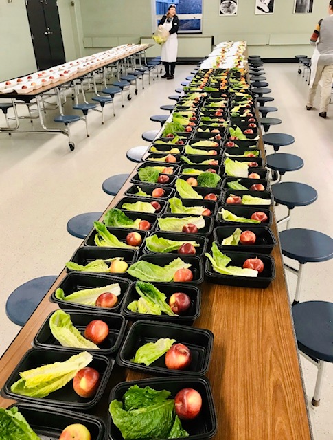 HUUSD food service getting lunches ready for delivery. Photo courtesy HUUSD