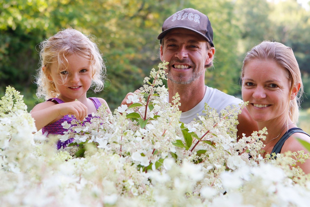 Walt Krukowski with his wife Katrine Kirk and daughter Nova.