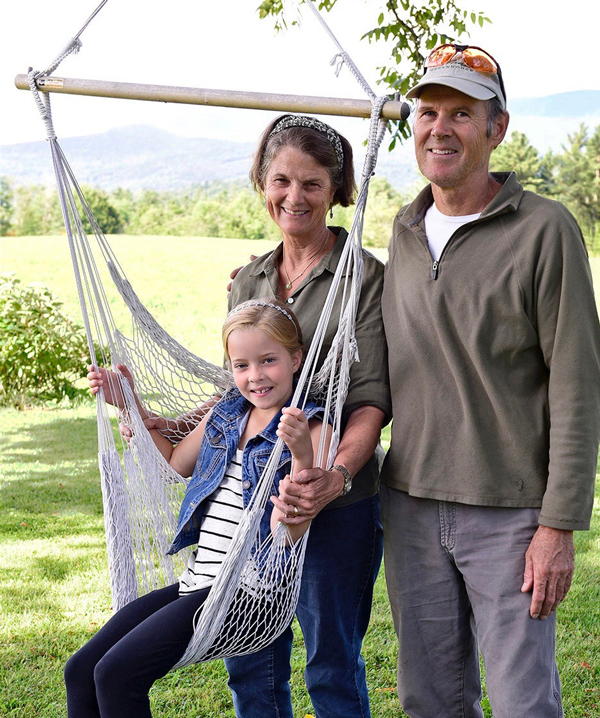 Sally and Tobi von Trapp with their granddaughter Lily