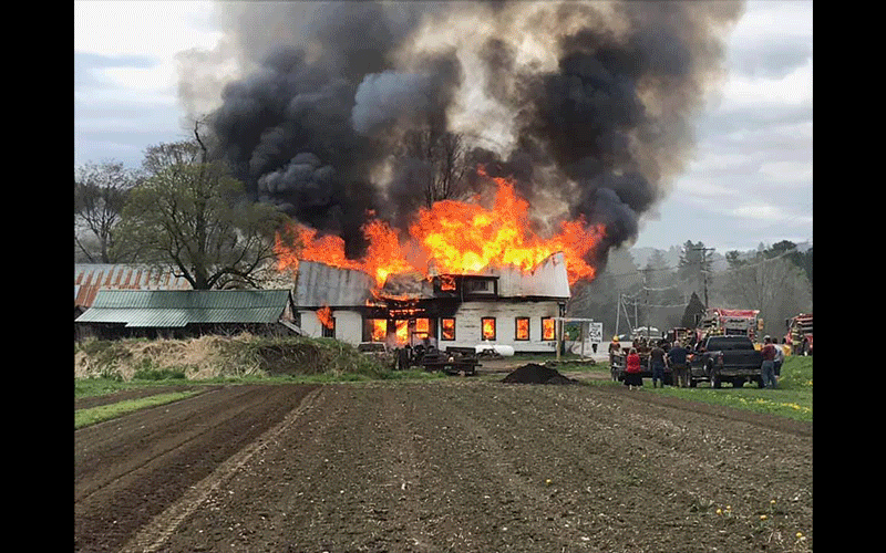 Gaylord Farm fire. Photos Gaylord Farm Facebook.