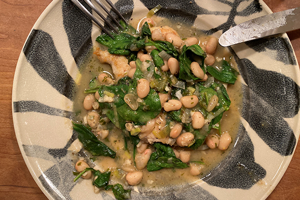 White bean and spinach chicken