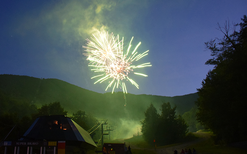 Sugarbush Fourth of July fireworks. Photo: Jeff Knight