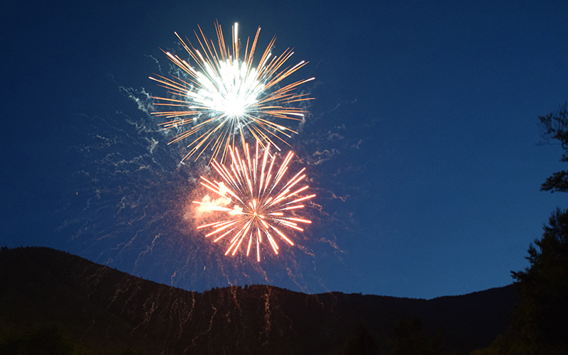 Sugarbush Fourth of July fireworks. Photo: Jeff Knight