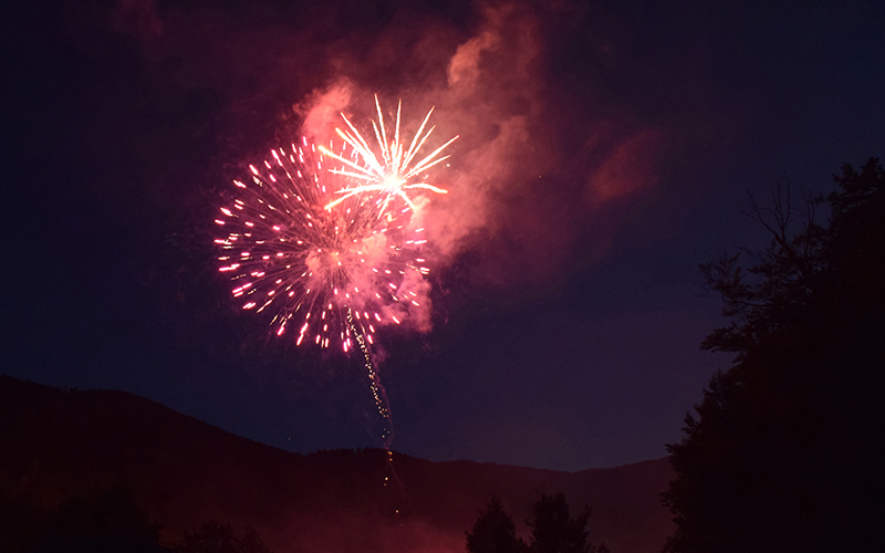 Sugarbush Fourth of July fireworks. Photo: Jeff Knight