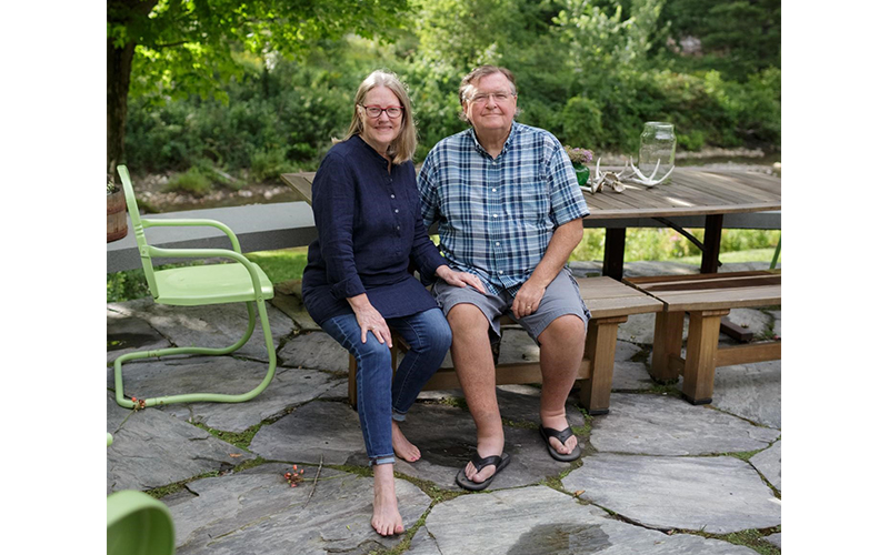 Jean and Jack Sharry. A corner of Jean and Jack’s “slice of heaven” in Warren, Vermont. Photos: Anna Watts.
