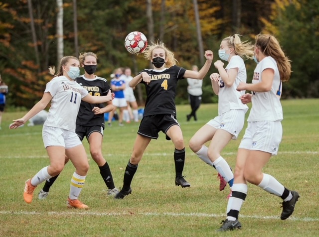 Emma Ravelin #4 and Tanum Nelson #10 home vs Lyndon. Harwood won 10 - 0. Photo: Ellett Merriman