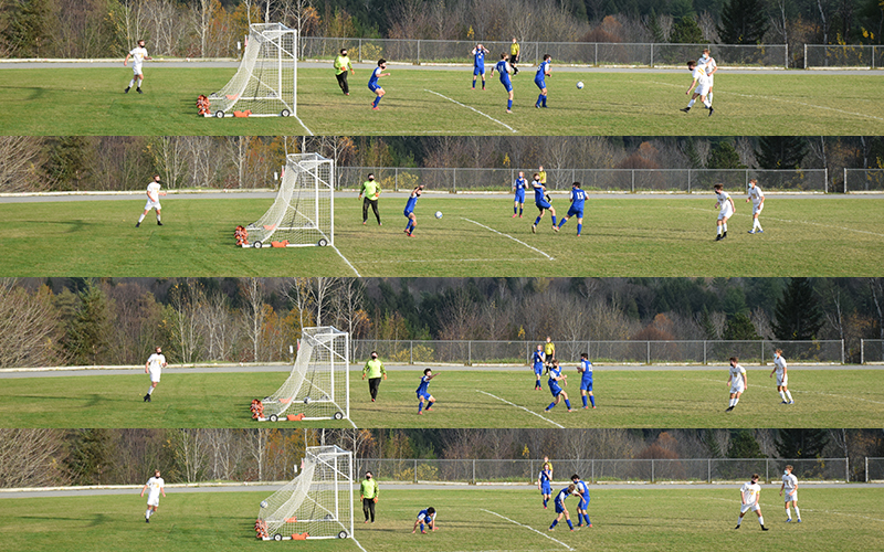 Hayden Adams scores against Lake Region. Photos Jeff Knight