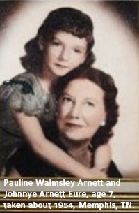 johnnye eure and her mother age 7