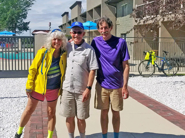 shevoone and pat with trail angel bob shevoone and pat with trail angel bob