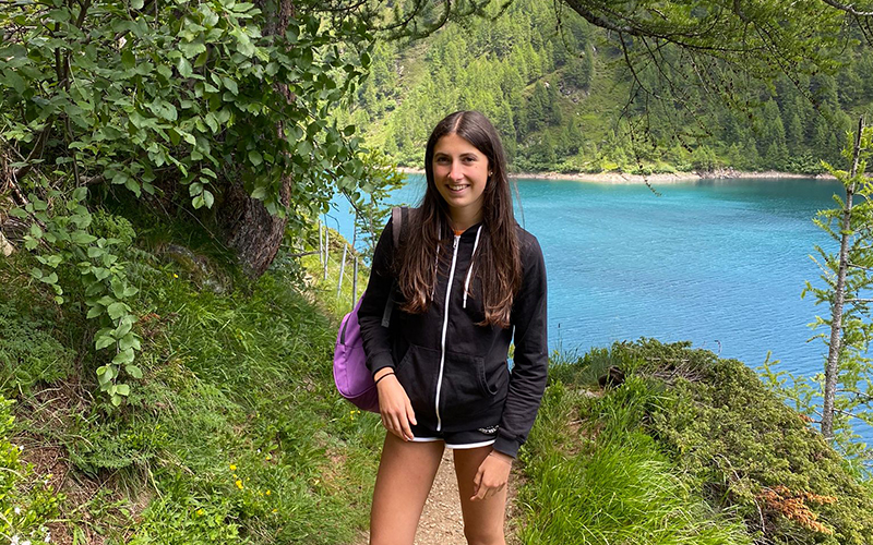Elisa Clerici, a senior from northern Italy, near Lake Como is taking a year as an exchange student at Harwood Union High School in Duxbury, VT.