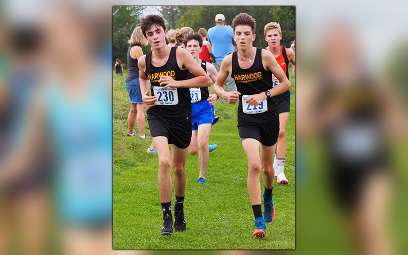 Harwood Boys' XC at the Burlington XC Invitational. Photo: Ann Zetterstrom.