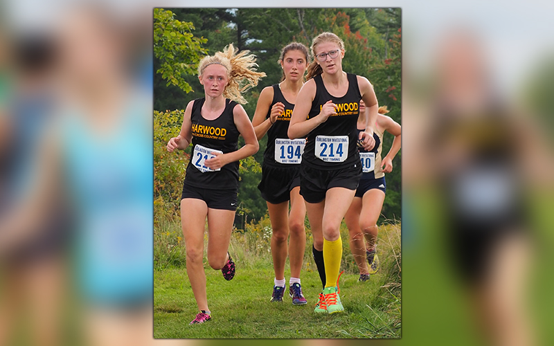 Julia Thurston, Elisa Clerici and Britta Zetterstrom give it their all
on the course. Photo: Ann Zetterstrom