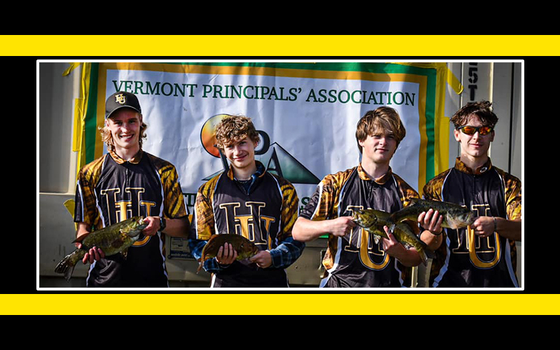 Harwood Union High School Bass team. Photo: Denise Lumbra Green, Harwood Booster Club