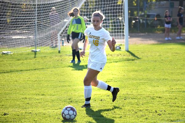 Harwood's Rubi Murphy against North Country. Harwood's Rubi Murphy against North Country.