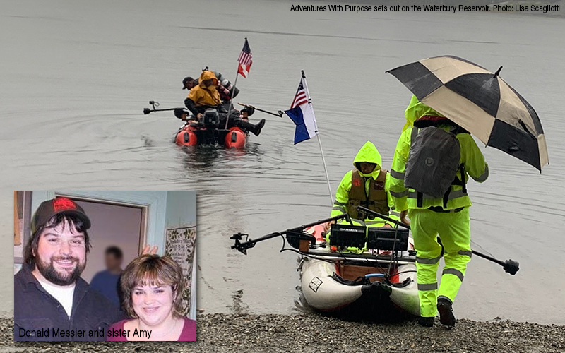 A team from Adventures With Purpose sets out on the Waterbury Reservoir at Little River State Park on Oct. 2 to search for signs of the Ford pickup truck Donald Messier was driving when he was last seen on October 15, 2006.