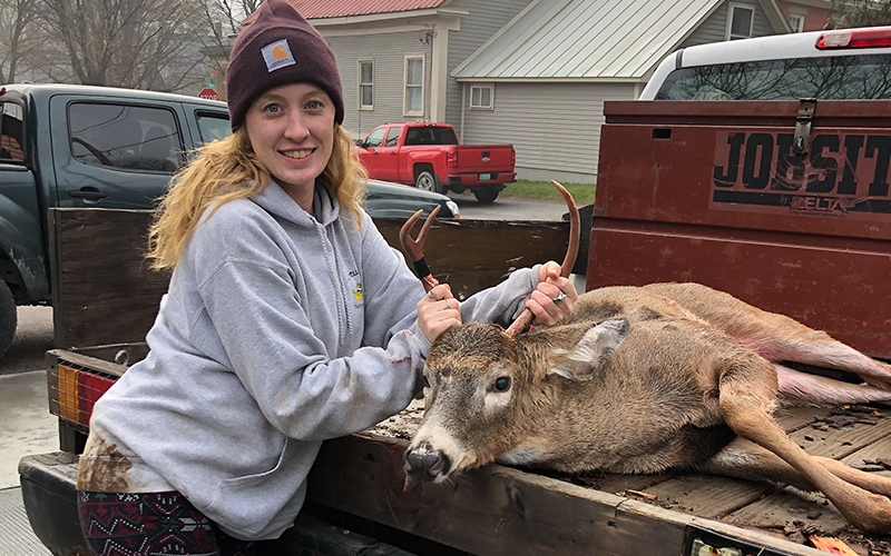 Alyssa Fillion, Northfield, with a 137-pound three-pointer that she took in Middlesex.