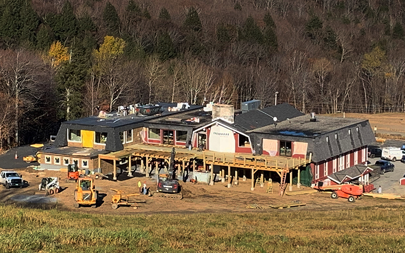 VASS construction at Sugarbush Resort's Mount Ellen in Fayston, Vermont.