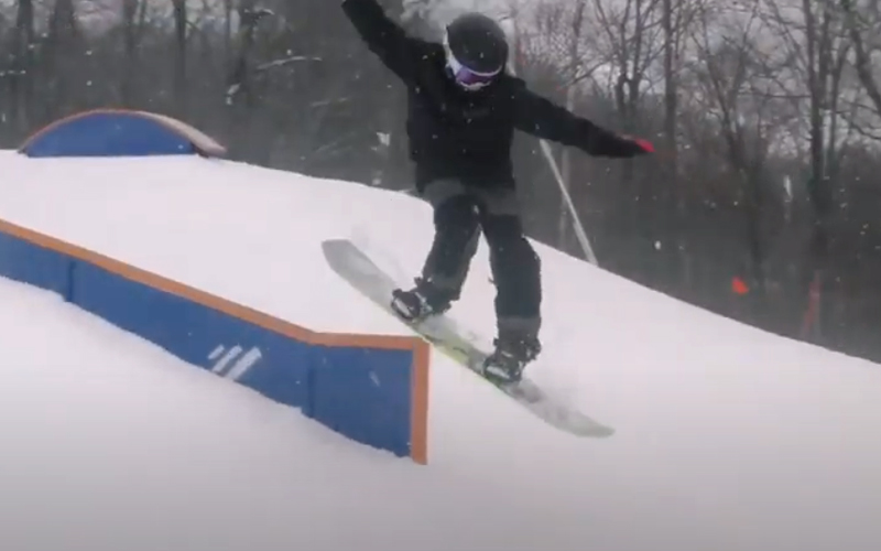 Snowboarding with Avery