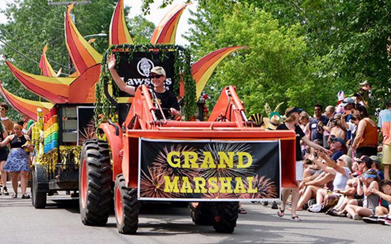 Past Warren Fourth of July Parade Grand Marshal Sean Lawson.