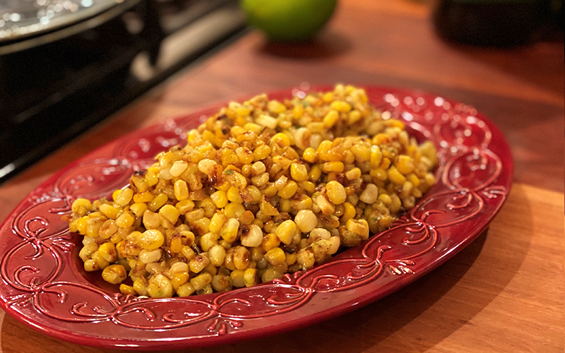 Roast corn with scallion, lime, tahini, ginger, and evoo. David Cohen Roast corn with scallion, lime, tahini, ginger, and evoo. David Cohen