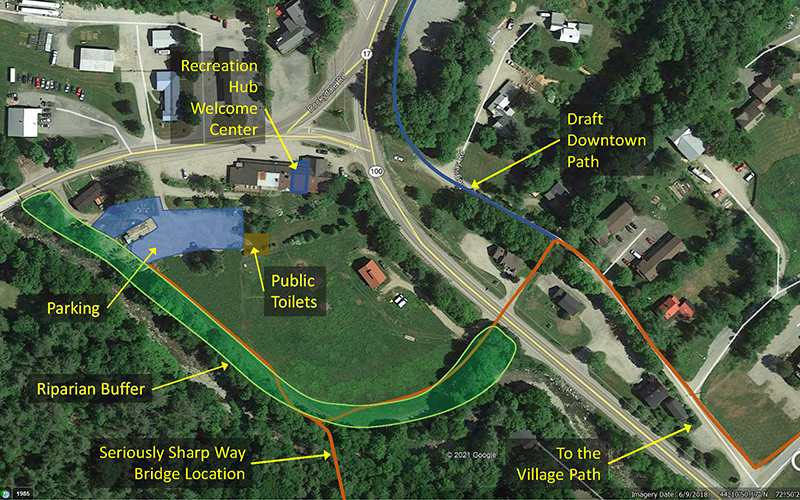 The Mad River Valley Recreation District’s VOREC project map.