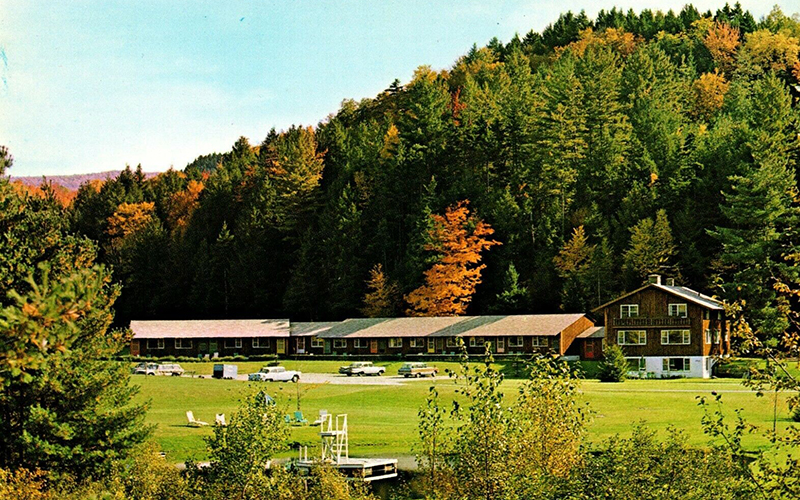 Historic photo of Mad Bush chalet and motel.