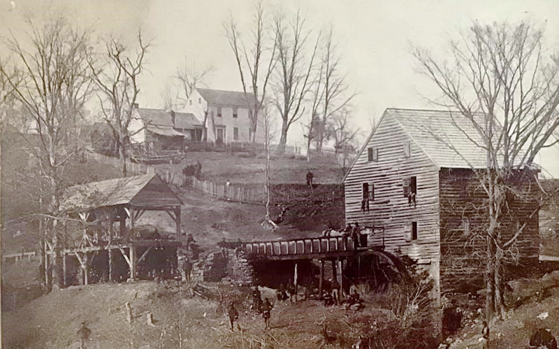 13th Vermont at Ford’s Old Mill, Wolf Run Shoals, Virginia, February 1863. Photo courtesy of “Pictorial History of the 13th Regiment, Vermont Volunteers.”