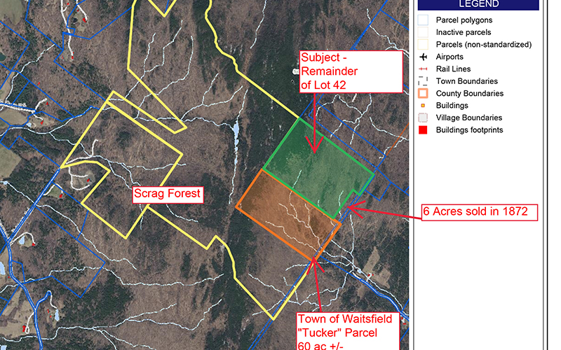 Map of Waitsfield's Lot 42